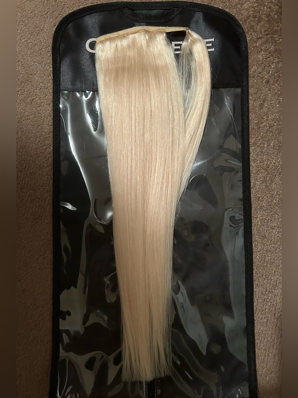 NWOT Cashmere Hair 20” Human Hair Ponytail in Lightest Blonde